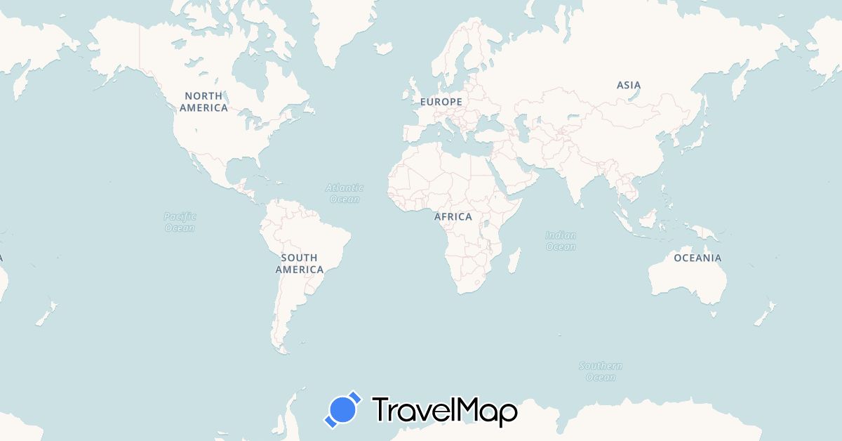 TravelMap itinerary: driving, bus, plane, train in United States (North America)